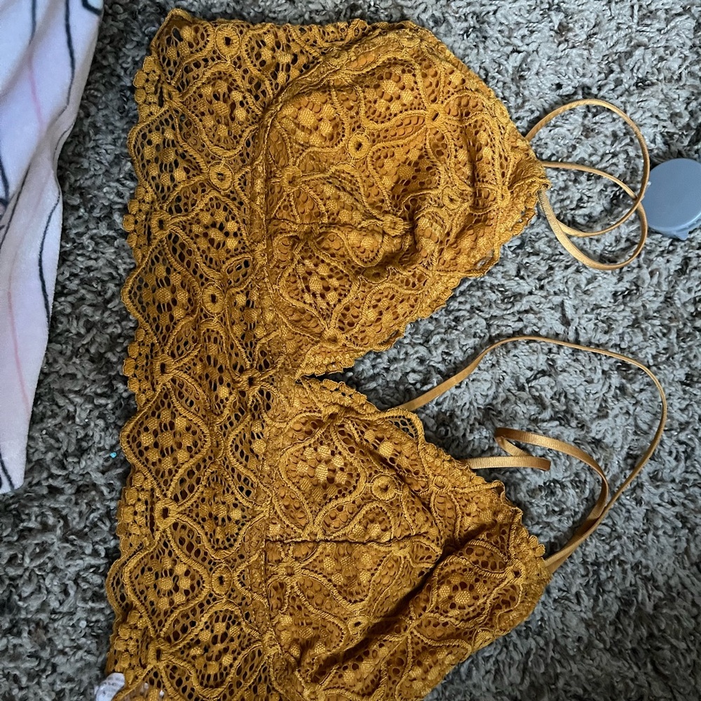 Auden Mustard Lace Bralette